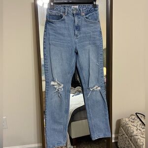 Zara Light Blue Straight Leg Jeans